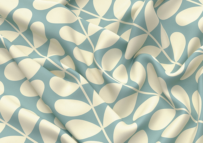 Orla Kiely Solid Stem, Duckegg - Twist&Fit Roman Blind - Image 4